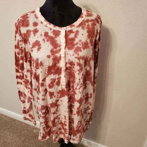 Style & Co. Tops - Style & Con.. Vintage long sleeve garment Tie Dye 100% soft cotton. Size 2X.